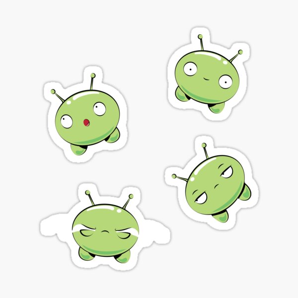 Mooncake Final Space Pattern Blue Sticker