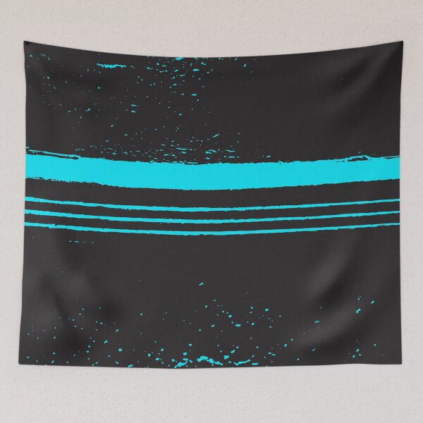 Item preview, abstract neon blue and black designed and sold by kim tang.