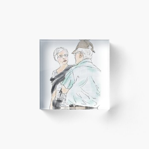 A Fun Casual Conversation and Chat Acrylic Block