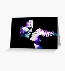 Dark Love Purple/Teal Greeting Card