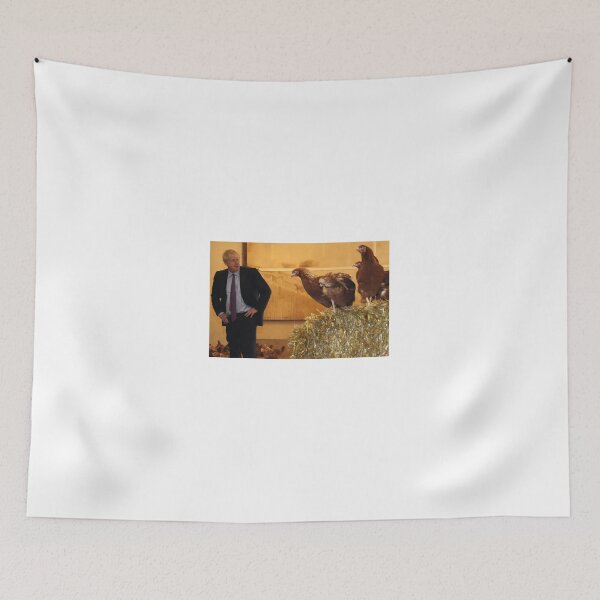 Item preview, Boris Johnson looking at chickens designed and sold by jakewhiteok.