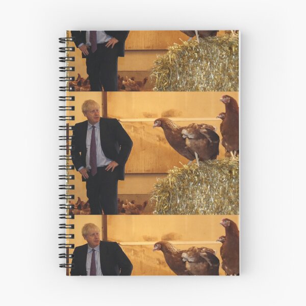 Item preview, Boris Johnson looking at chickens designed and sold by jakewhiteok.