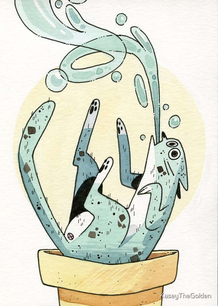 "Mint Cat" by KaseyTheGolden Redbubble