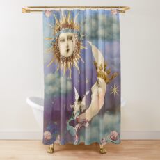 Sonne und Mond - Himmelsengel - Tarot Sonne-Tarot-Mond Duschvorhang