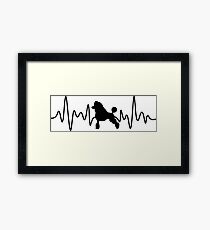 Poodle, Gift, Art, Dog Breed, Heartbeat Framed Print