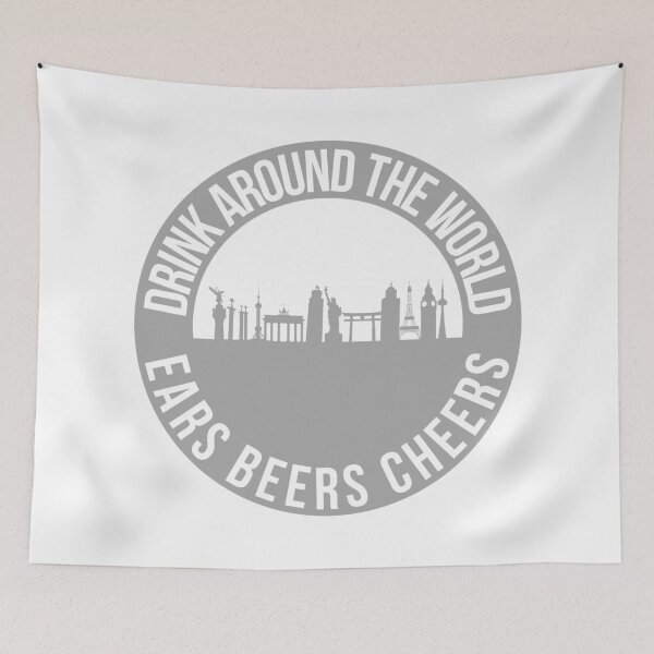Item preview, Drink Around the World Grey designed and sold by FandomTrading.