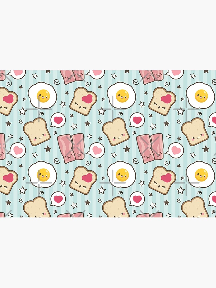 Kawaii Bacon Egg and Bread by LisaMarieArt