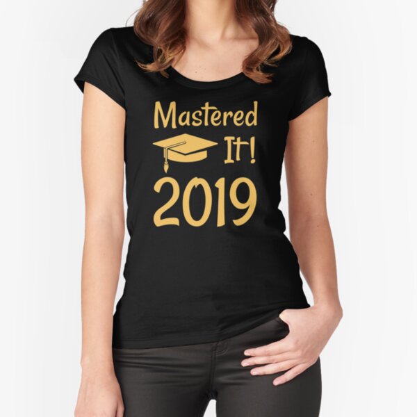 Master's Degree Graduation Gift design Fitted Scoop T-Shirt