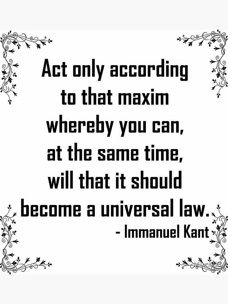 Immanuel Kant Categorical Imperative Postcard For Sale By Milena93 Redbubble