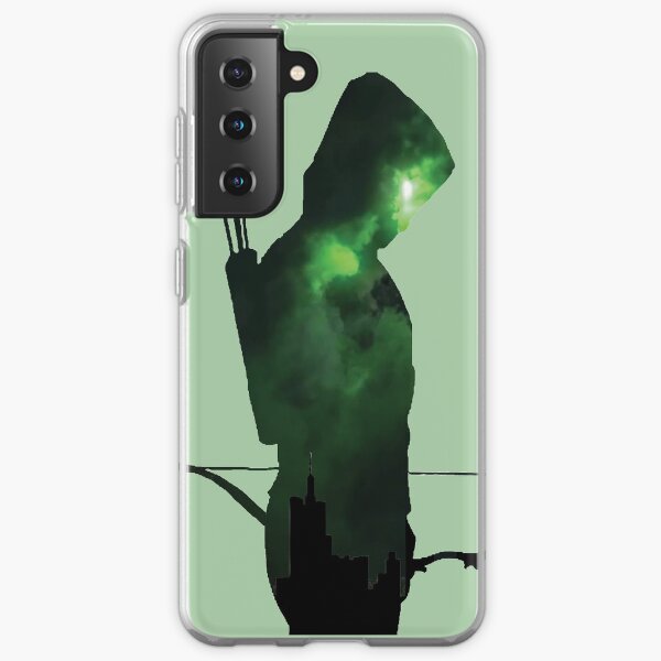 Silueta de flecha verde Funda blanda para Samsung Galaxy