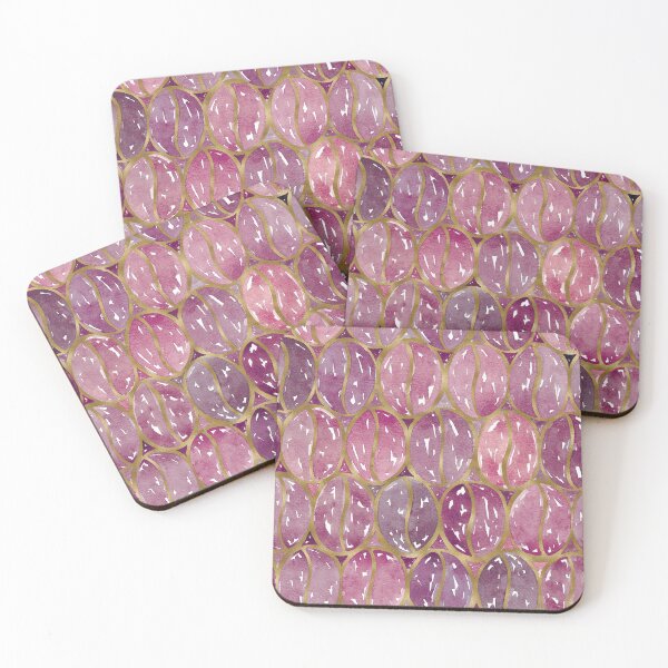 Item preview, Watercolour Coffee Beans | Purple and Gold designed and sold by RebeccaFlaherty.