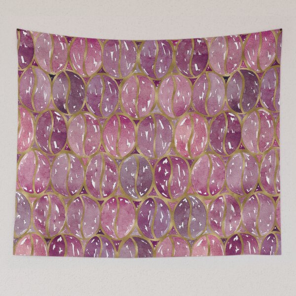 Item preview, Watercolour Coffee Beans | Purple and Gold designed and sold by RebeccaFlaherty.