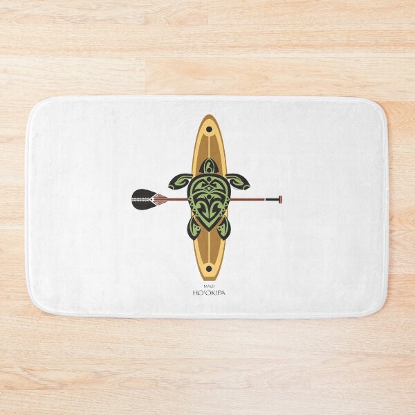 Item preview, Black & Green Tribal Turtle Stand-Up Wave Rider / Ho'okipa, Maui designed and sold by srwdesign.