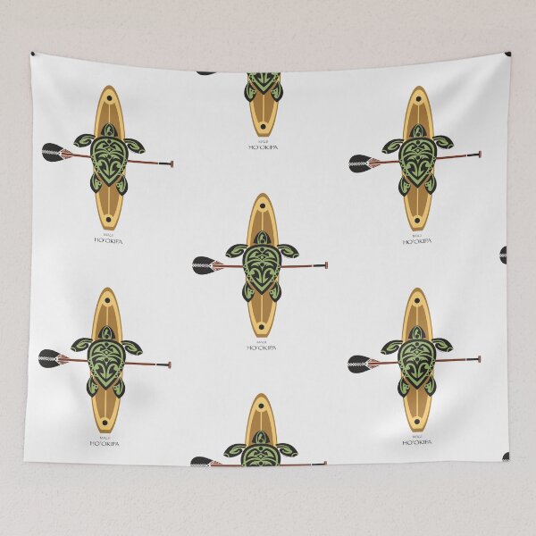 Item preview, Black & Green Tribal Turtle Stand-Up Wave Rider / Ho'okipa, Maui designed and sold by srwdesign.