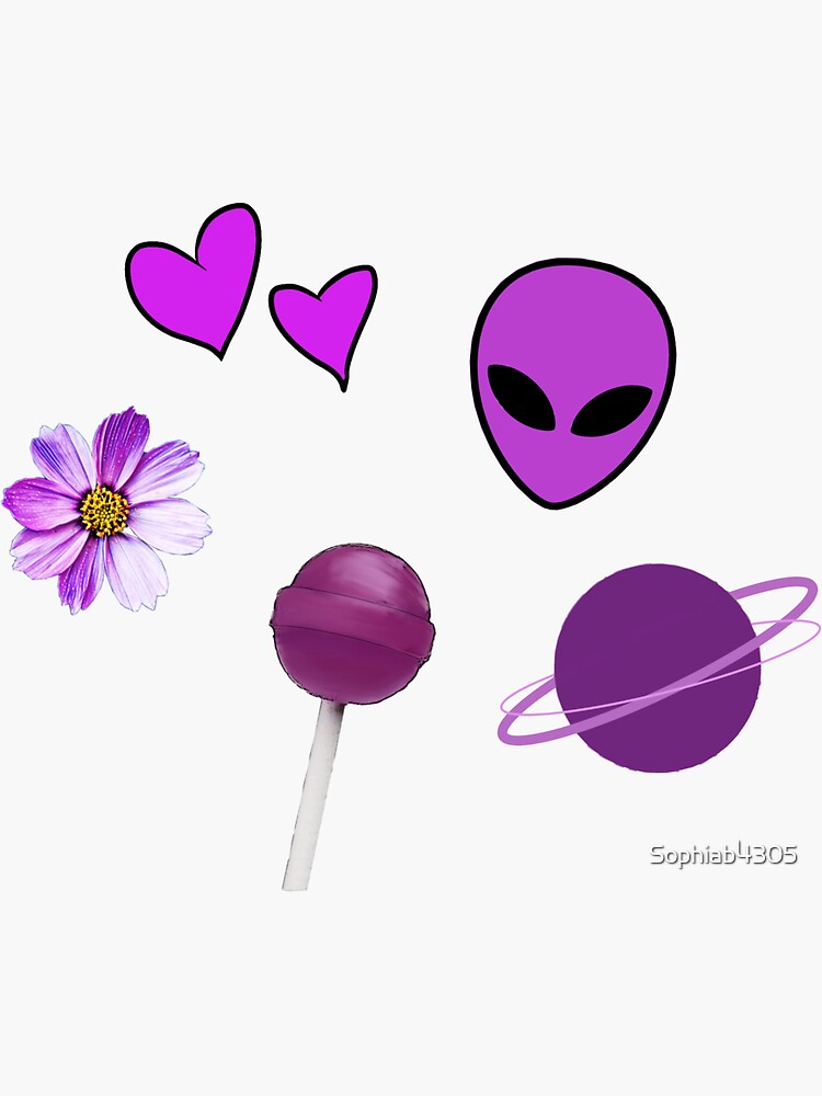 Purple Aesthetic Sticker Pack Sticker For Sale By Sophiab4305 Redbubble 7251