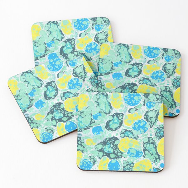 Item preview, Marbled Paper Abstract : Brave and Yellow designed and sold by MarbleCloud.