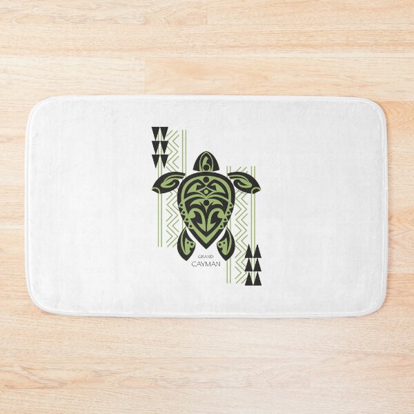 Item preview, Black & Green Tribal Turtle Tattoo Warrior / Grand Cayman designed and sold by srwdesign.