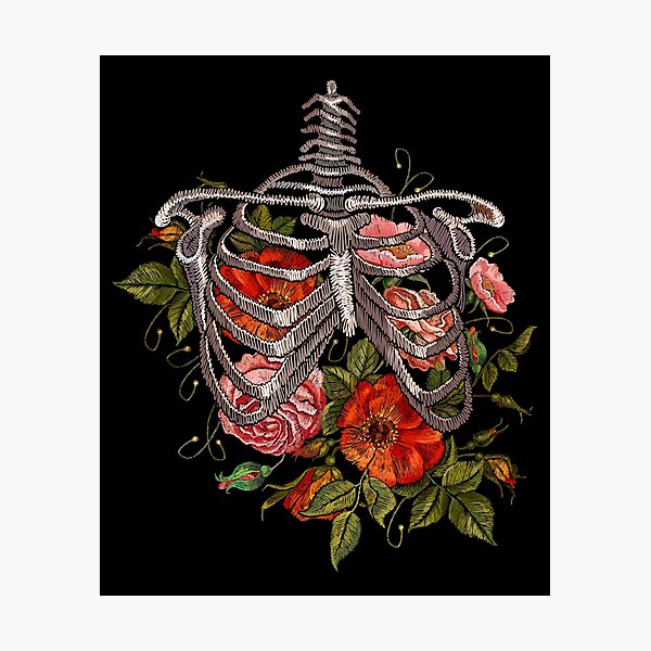 Bones and Botany Halloween Costume Photographic Print