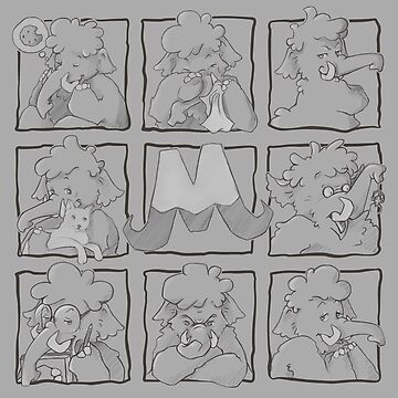 Artwork thumbnail, 3x3 Mammut Sketches - Emotes by Mammut-Merch