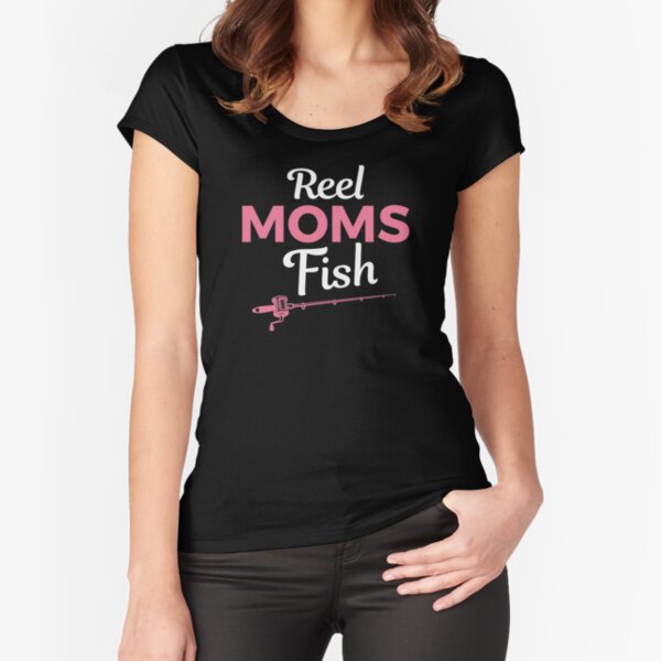 Reel Women Fish Fisherwoman Fishing Saying V Neck T Shirts Women V-Neck Tees