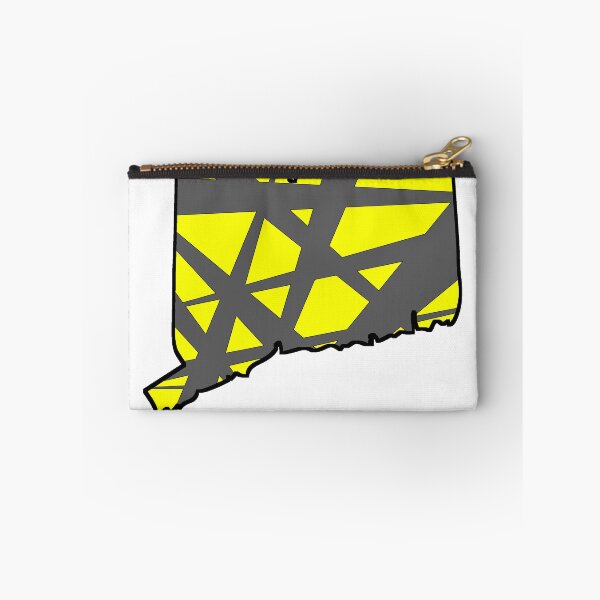 Item preview, Connecticut State Map Yellow and Gray Geometric Pattern designed and sold by lukaskugler.