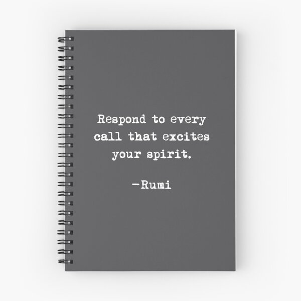 Item preview, Spirit Call, Rumi Poetry, Charcoal Black designed and sold by ThingsThatSing.
