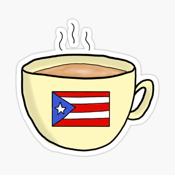 Puerto Rico stickers⎪La Greca de cafe⎪Coffee maker⎪Cafetera⎪Un cafecito |  Café boricua⎪Coffee Art⎪Hispanic and latino heritage sticker