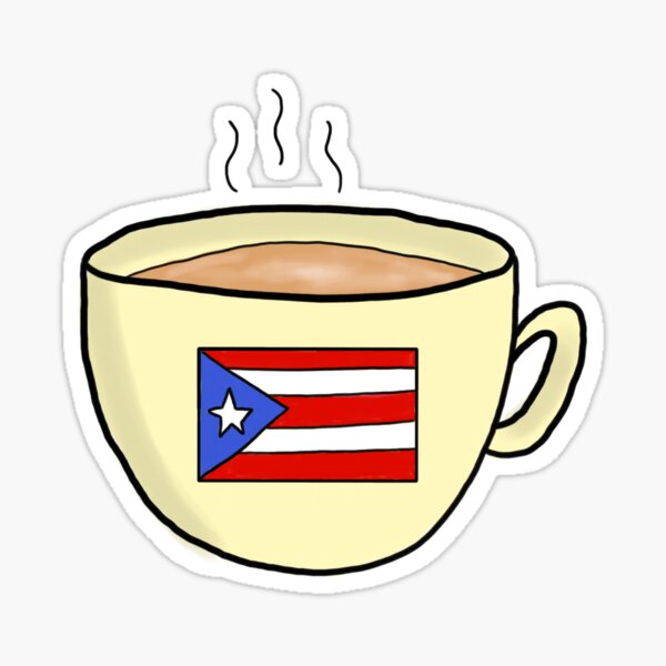 Puerto Rico Stickersla Greca De Cafecoffee Makercafeteraun Cafecito Café  Boricuacoffee Arthispanic and Latino Heritage Sticker 