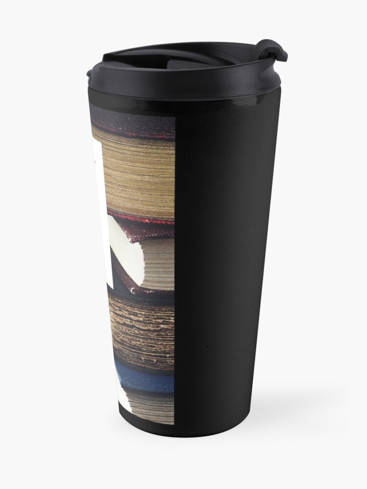 Alternate view of Scroll less. Read more books. (bookswithlaurie.com) Travel Mug