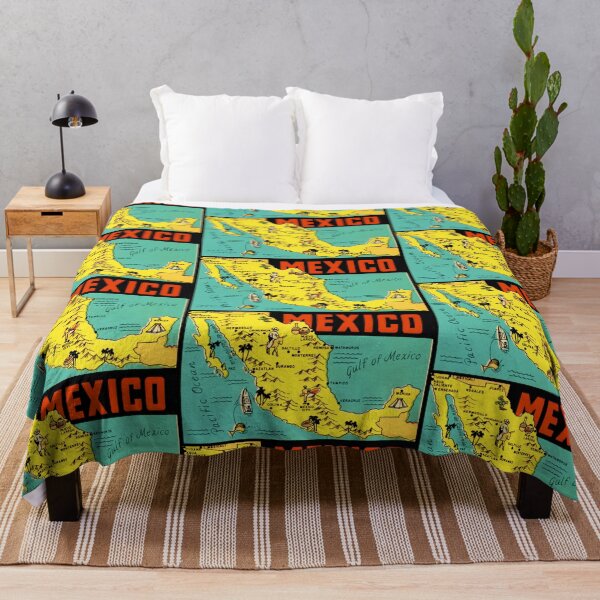 Item preview, Mexico Graphic Map Vintage Travel Decal designed and sold by hilda74.