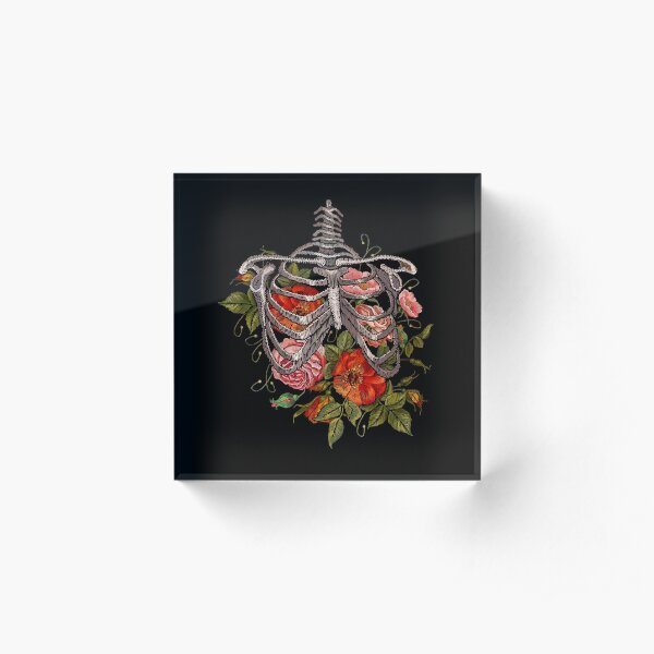 Bones and Botany Halloween Costume Acrylic Block
