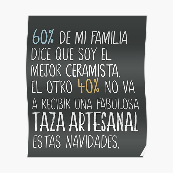 Handmade Mug for Him in Spanish Poster