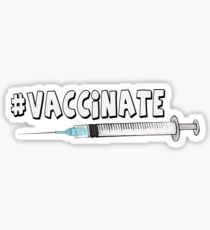 #VACCINATE Public Health Nerd Sticker (NEW products now available!) Sticker