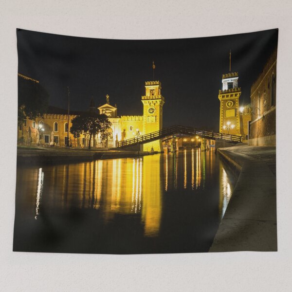 Item preview, Venice Italy Golden Midnight - Venetian Arsenal Arsenale di Venezia  designed and sold by Georgia Mizuleva.