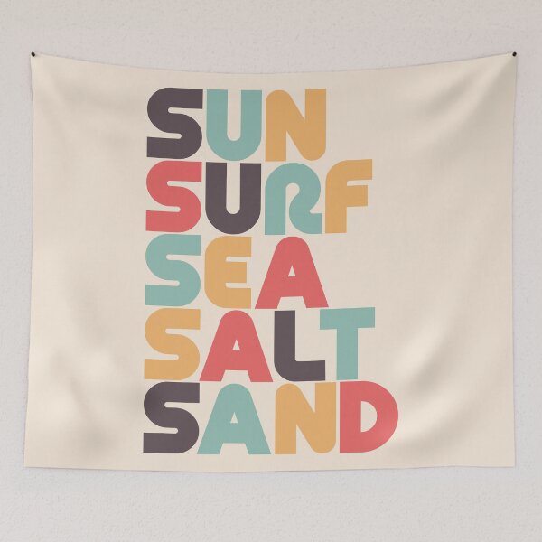 Item preview, Sun Surf Sea Salt Sand - Retro Rainbow designed and sold by Lyman Creative Co..