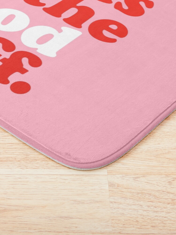 Alternate view of Focus On The Good Stuff {Pink & Red Version} Bath Mat