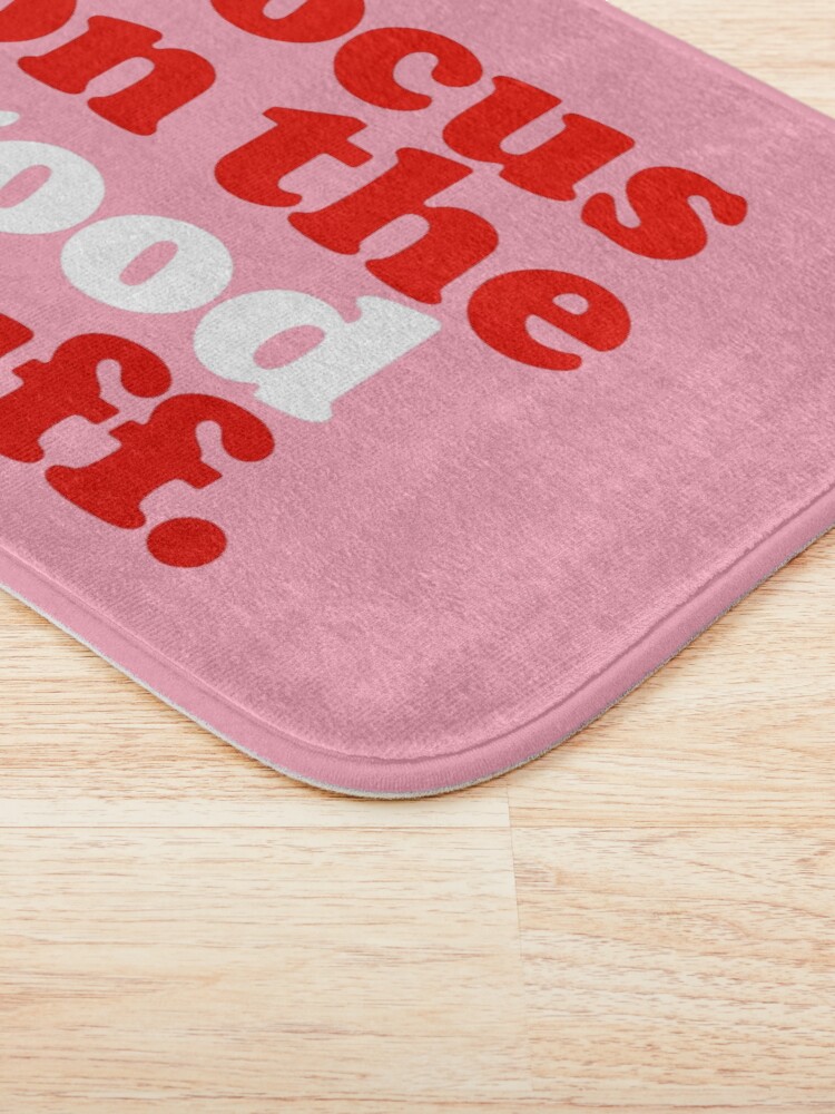 Alternate view of Focus On The Good Stuff {Pink & Red Version} Bath Mat