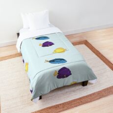Three types of Tang Fish - Cartoon Comforter