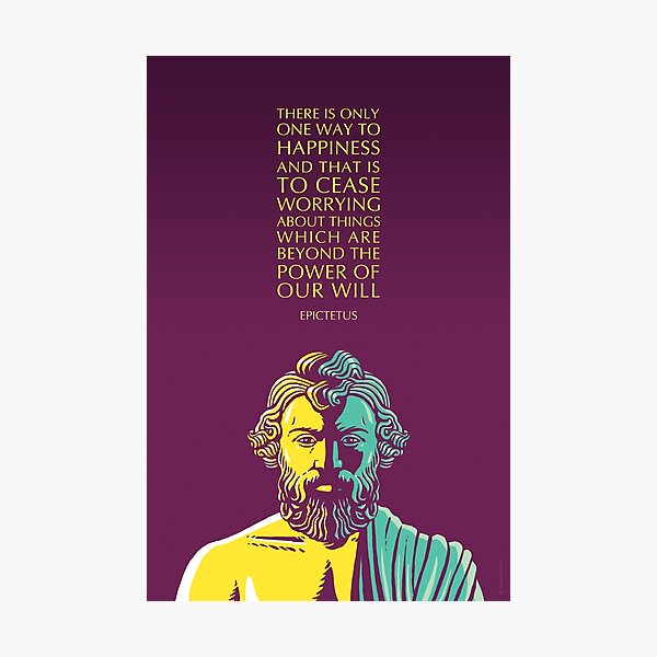 Artikel-Vorschau von Epictetus Inspirational Stoicism Quote: Es gibt nur einen Weg zum Glück, designt und verkauft von Elvin Dantes.
