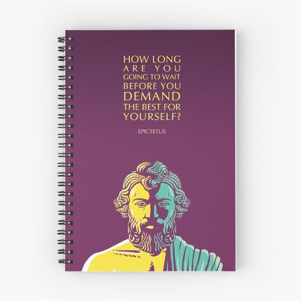 Item preview, Epictetus Inspirational Stoicism Quote: How Long Are You Going to Wait designed and sold by Elvin Dantes.