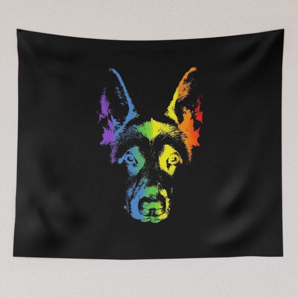 Item preview, Rainbow German Shepherd designed and sold by Child of the Corn Designs.