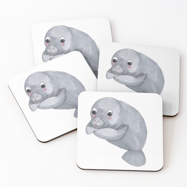 Item preview, Manatee - Cute Kawaii-style Cartoon designed and sold by Art by Kathleen Stuart.