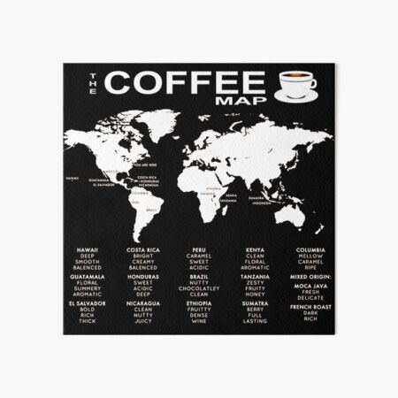 The Coffee Map Art Board Print