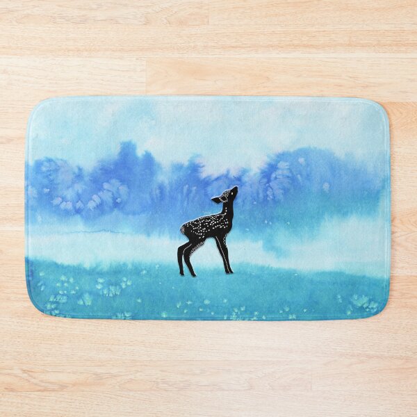 Item preview, Cameo Fawn Silhouette (Blue Watercolor) designed and sold by UnlikelyBeard.