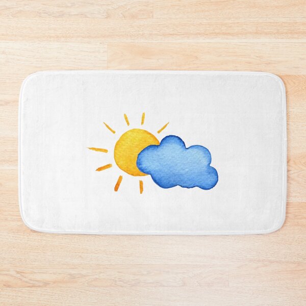Item preview, sun and clouds watercolor  designed and sold by mmaggiee.