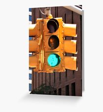 NYC traffic lights Greeting Card
