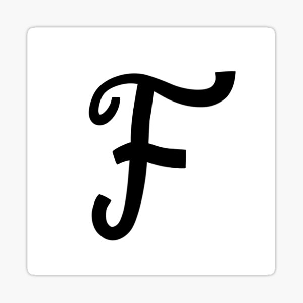 Letter F Sticker By Sydney Elaineb Redbubble