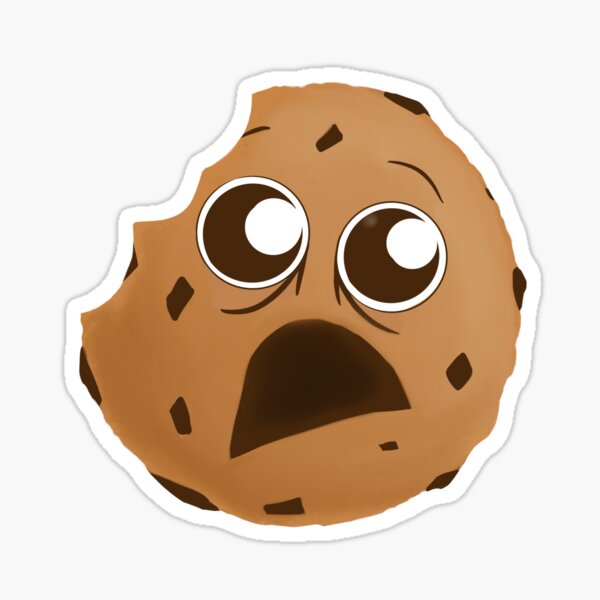 Scared cookie Sticker