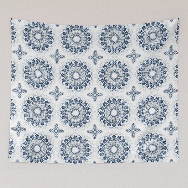 Item preview, Blue ornament on a white background.  designed and sold by fuzzyfox.