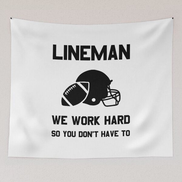 Item preview, Football Lineman Quote Player Funny Work Hard Gridiron Game  designed and sold by CreatedByHeidi.